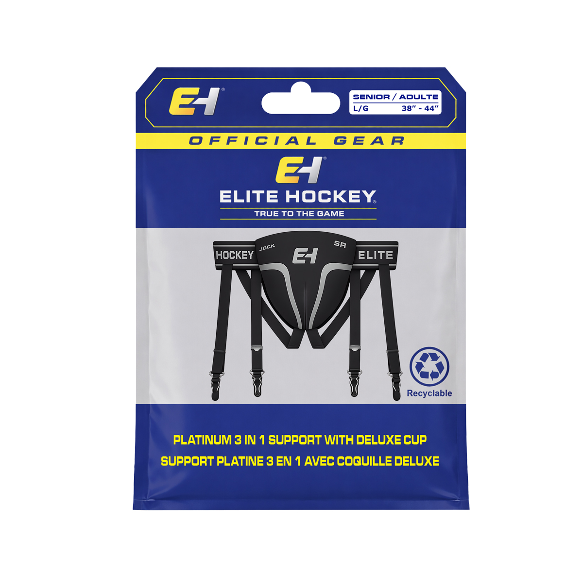 Elite Hockey Sport Platinum support with Deluxe Cup 3 in 1